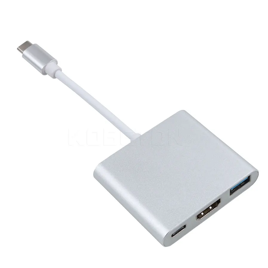Kebidu1pcs Новый USB 3.1 Тип C к HDMI 3.0 концентратор адаптер Extender HD 4 К для MacBook Air 12 конвертер