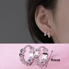 Серебряный цвет, новая женская мода, блестящие циркониевые хрустальные шпильки, серьги, Бабочка, звезда, сердце, ретро, крюк, серьги, Свадебная вечеринка, ювелирные изделия