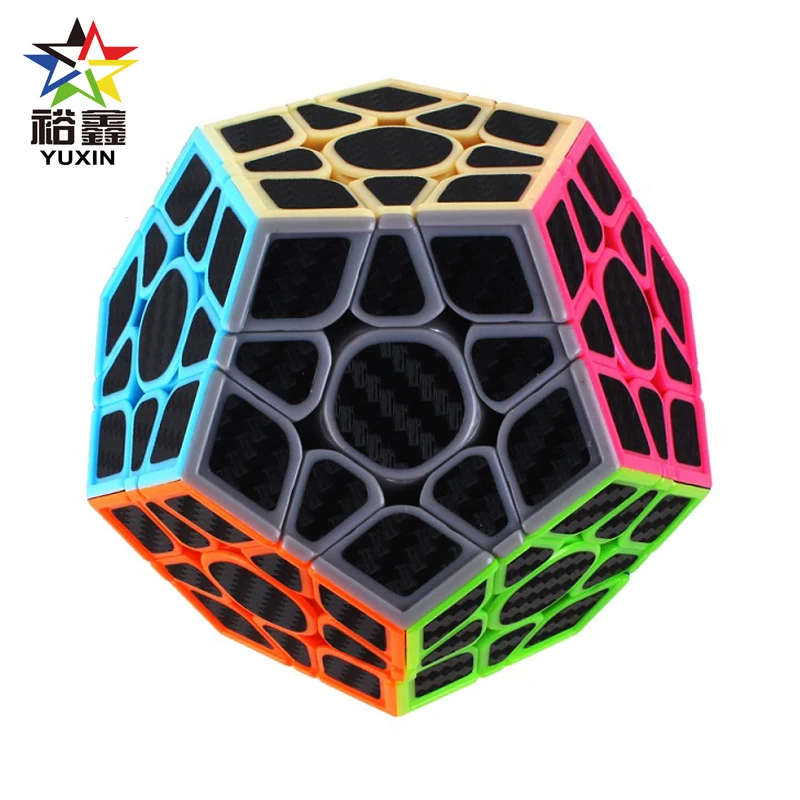 YUXIN профессиональная наклейка из углеродного волокна Додекаэдр Рубика Куб