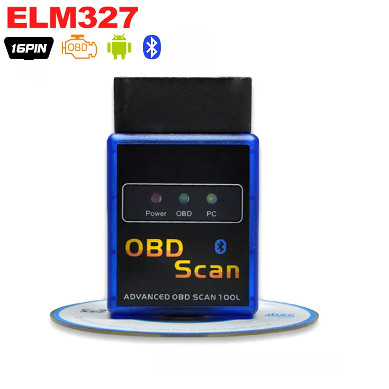 Сканер Mini ELM327 Bluetooth V1.5 OBD2 автомобильный диагностический сканер для Android ELM 327 V 1 5