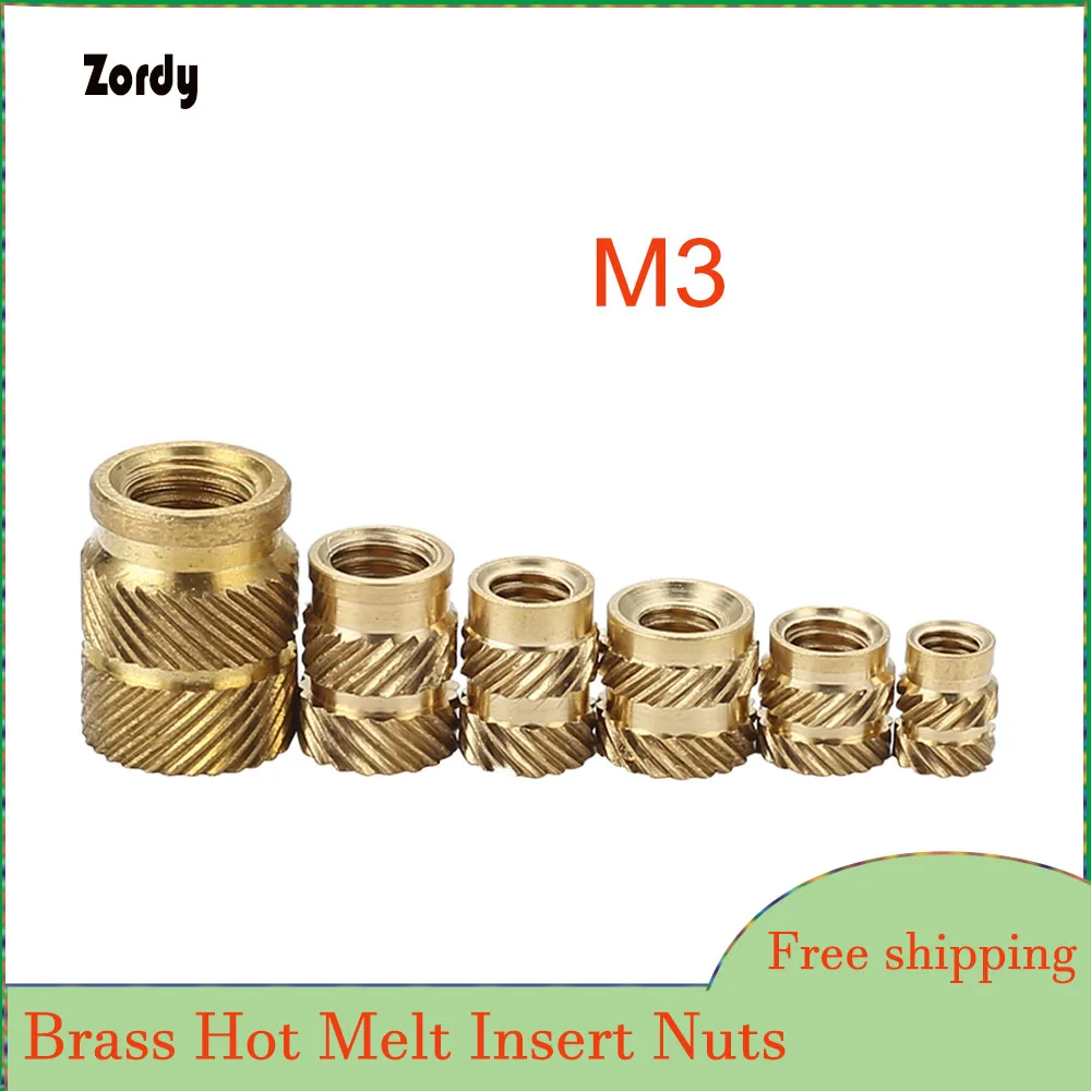 

Латунные вставки горячего расплава, гайки, нагревательное литье, медная резьба, стиль гайка с кольцевой вставкой, латунная гайка впрыска M3, ...