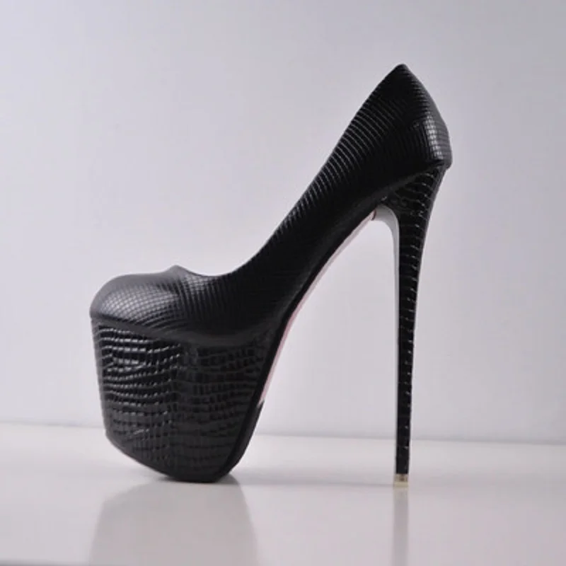 

2018 New Fashion Women Round High Heels 16CM Sexy Nightclub Party High Heels