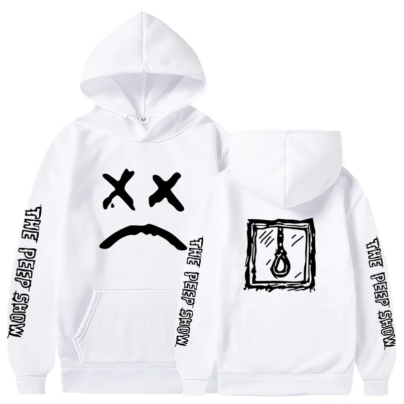 

Men Teen Hoodies Lil.Peep Happy Smiling Face Print Winter Fashion Unisex Couple Pullover Streetwear Sweatshirts Women Hoodie