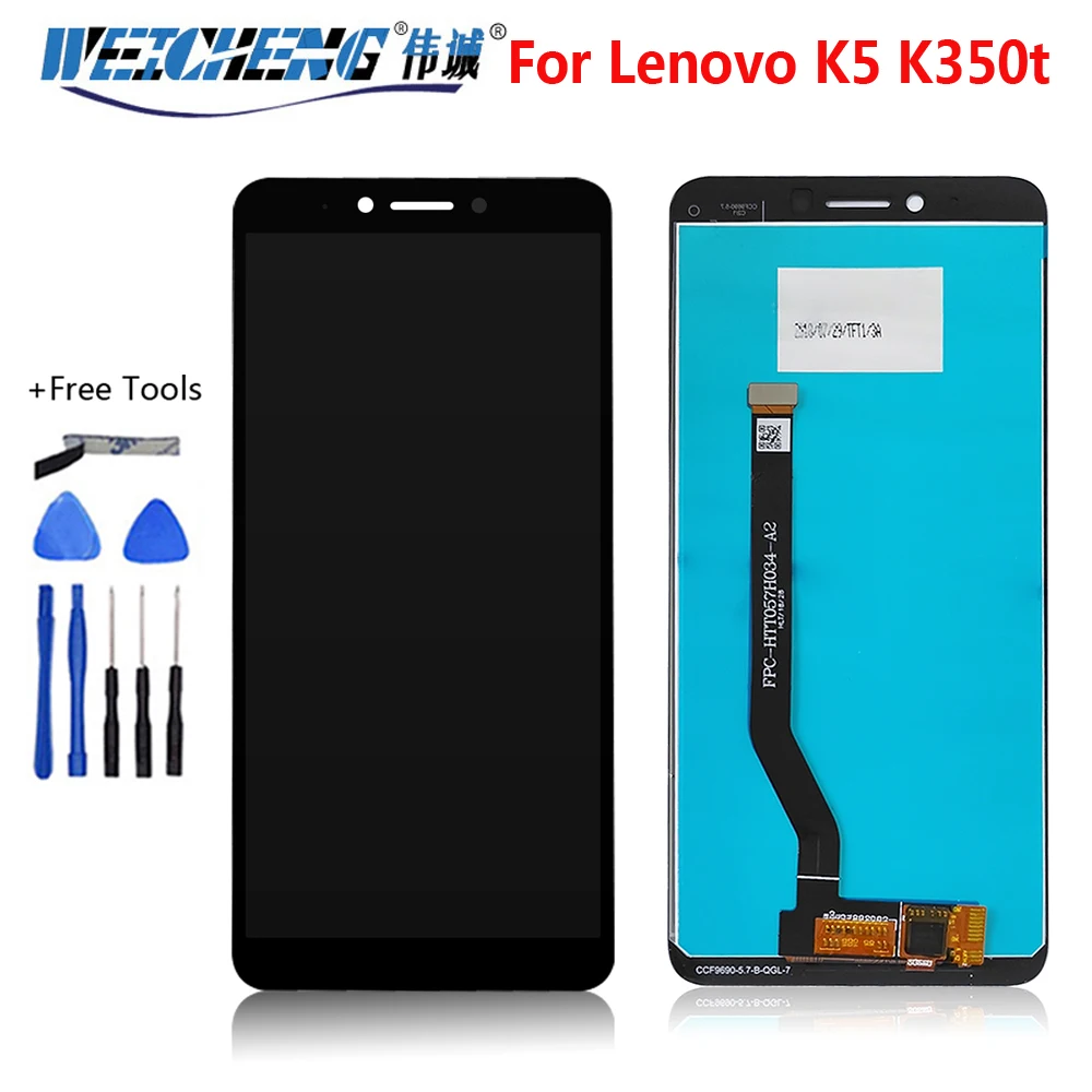 5,7 дюймовый 1440x720 Полный ЖК-дисплей для Lenovo K350T ЖК-экран + сенсорная панель дигитайзер в сборе для Lenovo K5 дисплей K350T