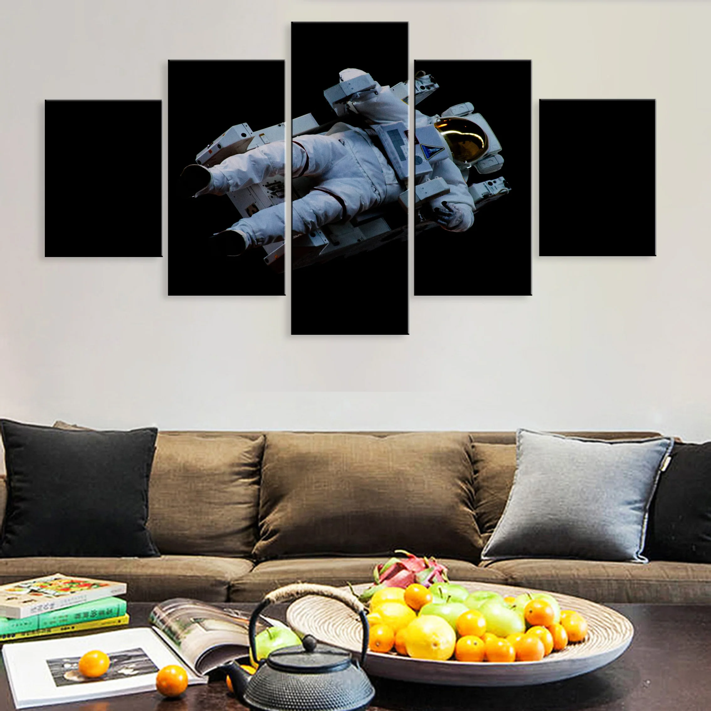 

Hd Printed Decoration Astronaut Cosmonaut Modern 5 Pieces Artwork Modular Poster Painting Canvas For Living Room Home Framework