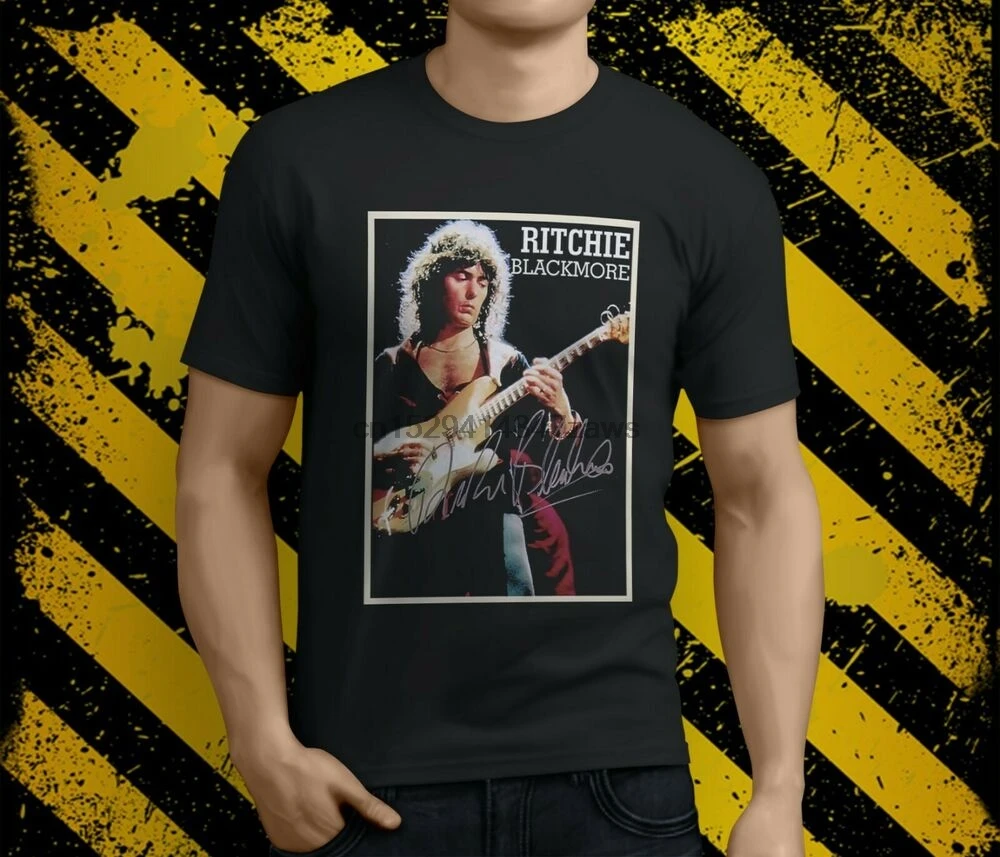 Новинка Мужская черная футболка Ritchie Blackmore тяжелый металлический гитарист цвет