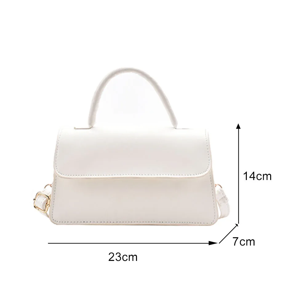 

Simple Small Shoulder Pouch Solid Color Women PU Leather Crossbody Bags Popular Simple Female Daily Bag Dropshipping