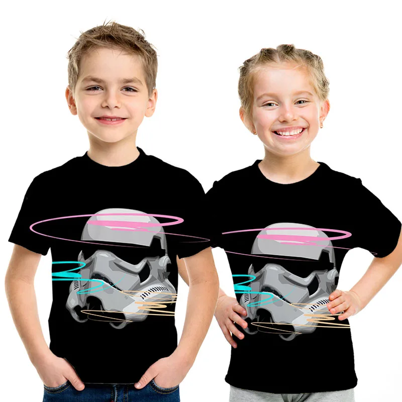 Summer New Parent-child outfit Movie Star wars Print 3d T shirt Boys Girls T-shirt Darth Vader Hip Hop Kids Tee Shirt Cool Baby | Мать и