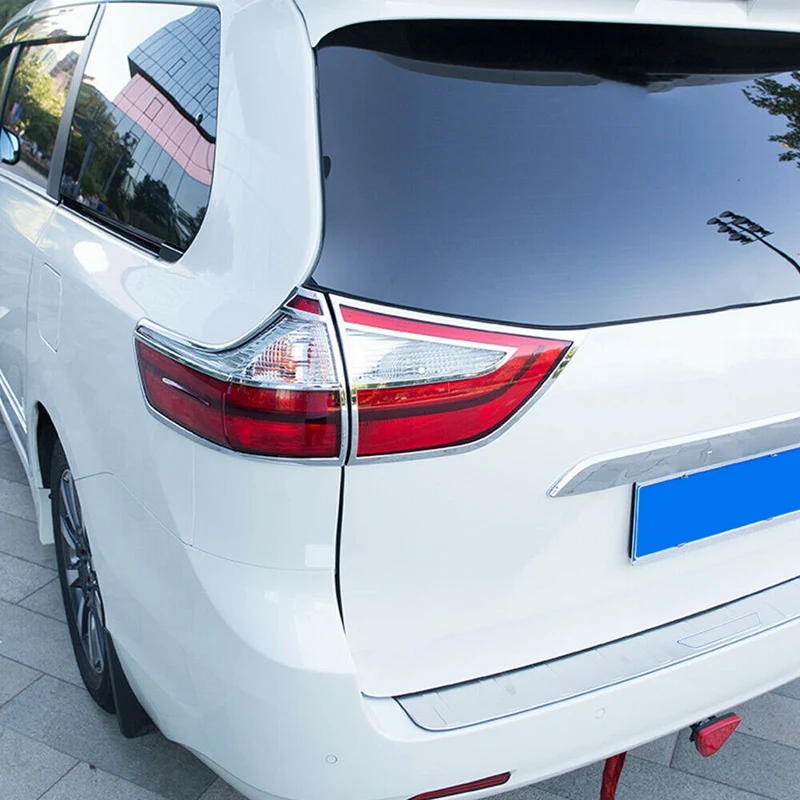 Для Toyota Sienna 2015 2020 хром задний светильник задняя крышка лампы рамка литья