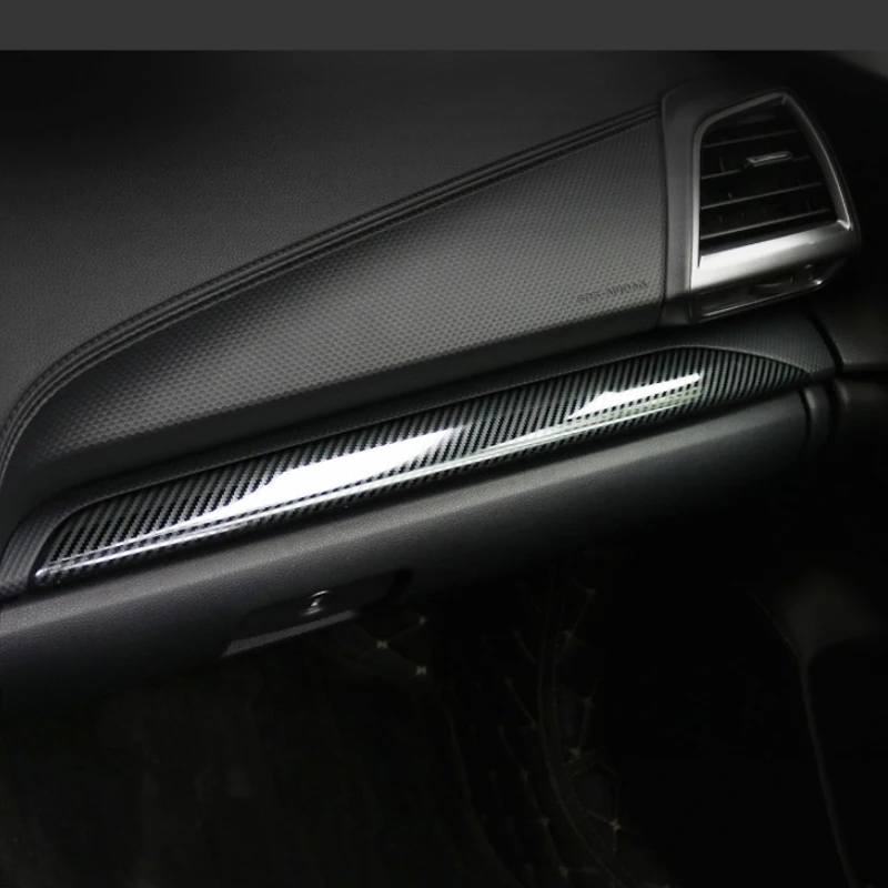 Углеродное волокно стиль центр управления крышка отделка Литье для Subaru Forester SK 2018