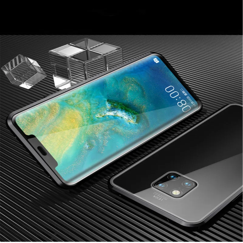 Для huawei P30 Lite чехол 360 Магнитная Адсорбция крышка из закаленного стекла для Pro