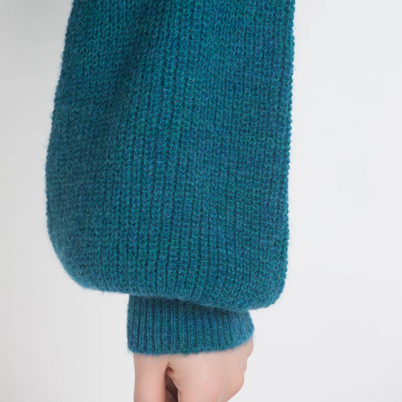 ASLTW Women's Sweater New Spring O Neck Pull Jumper Lantern Long Sleeve Sweaters Fashion Solid Single-breasted Women | Женская