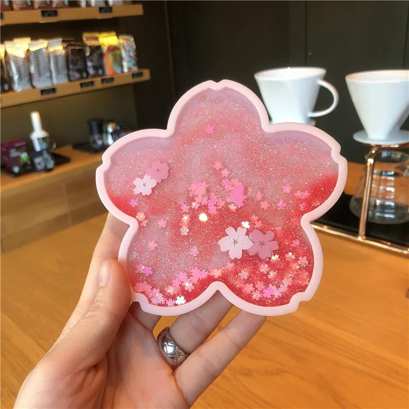 

Cute Sakura Cat Paw Claw Cup Floral Cherry Double Layer Glass Coffee Milk Mug Cartoon Transparent Kawaii Best Gift for Chritmas
