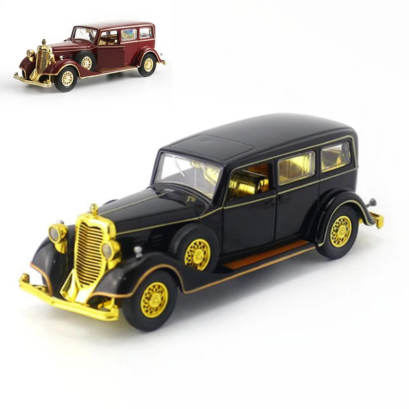 

Модель классического автомобиля Cadillac 1/32 Puyi 844, модель автомобиля из сплава, со звуком и светом, детские игрушки, микроавтобус