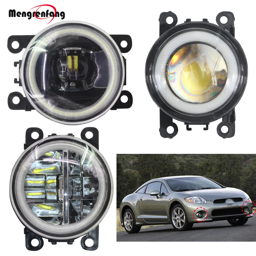 Luz LED antiniebla H11 para coche, lámpara de circulación diurna DRL, anillo de Halo, Ojo de Ángel, 12V, para Mitsubishi Eclipse 2006-2012, 2 uds.