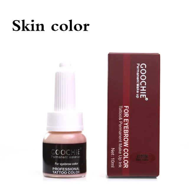 Skin color GOOCHIE профессиональный пигмент черные чернила татуировки для естественных микроблейдинга цвет темный татуировки поставка Горячая пигмент татуировки - Цвет: Skin color