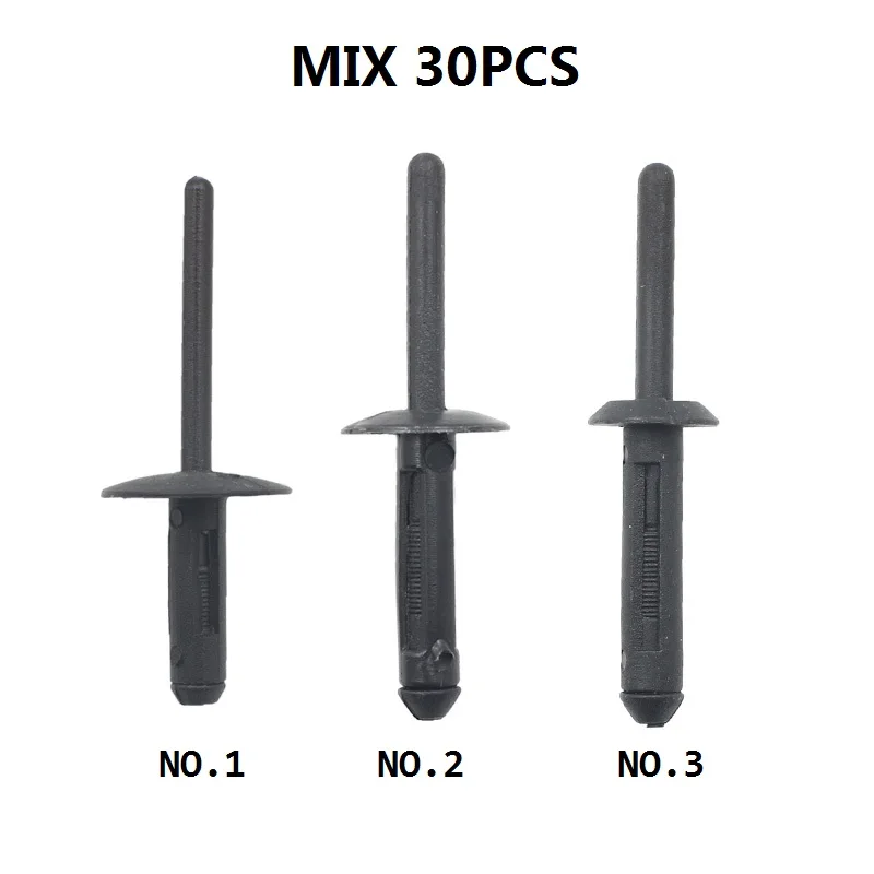 

Заклепки Пластиковые черные заклепки с головкой для бмв, VW, Chrysler, Ford, 30 шт.