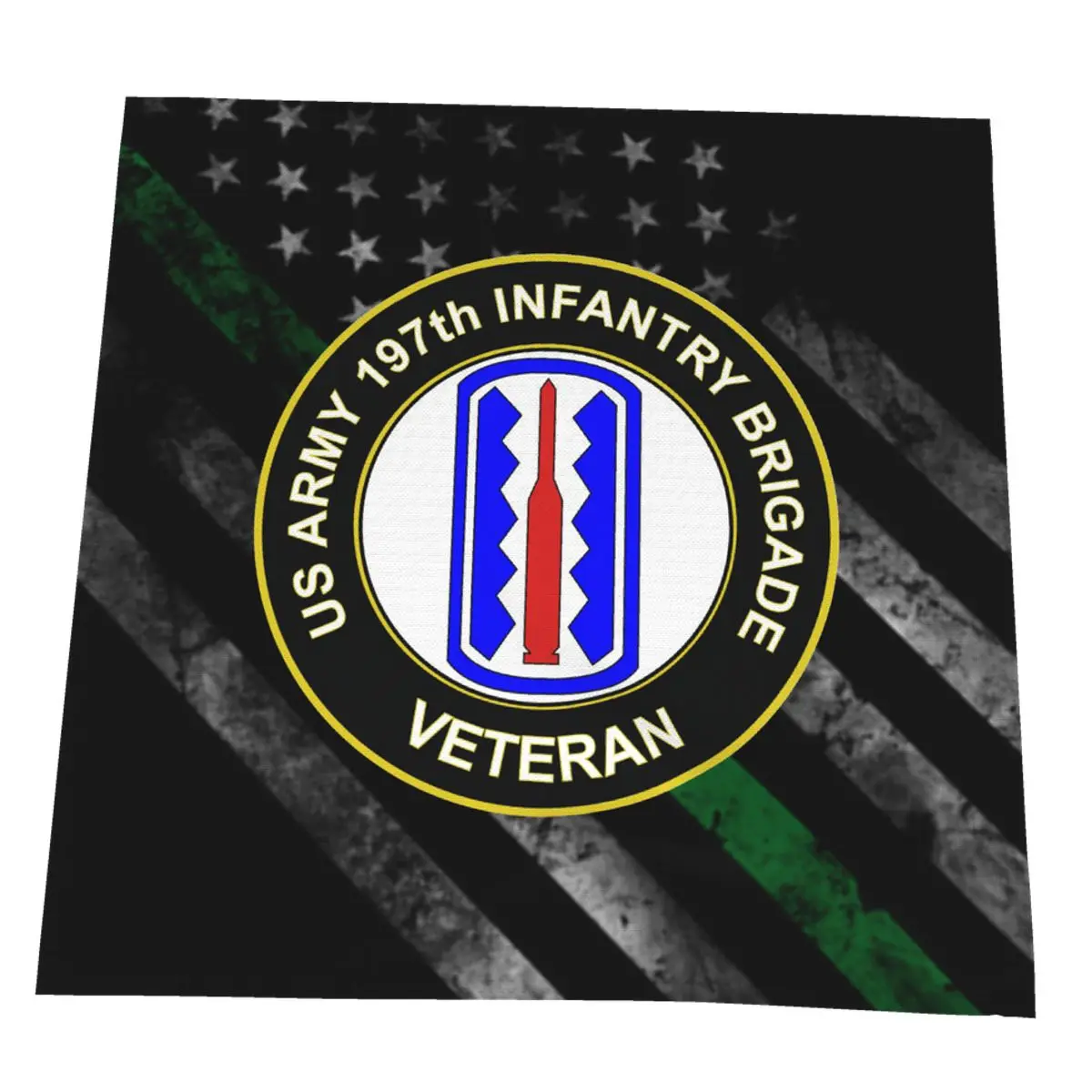 

US Army 197th Infantry Brigade Veteran Napkin For Party Wedding Table Cloth Linen Cotton Available Restaurant Dinner