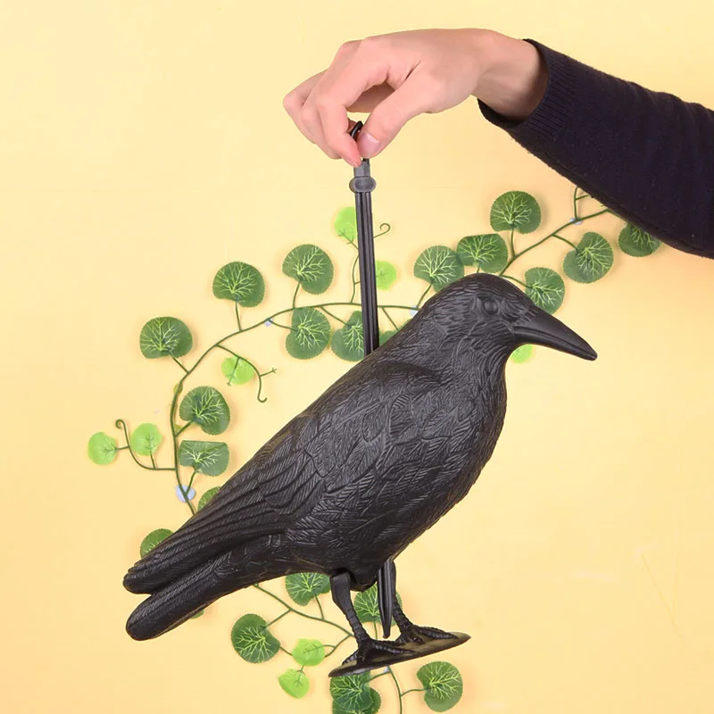 

Fake Bird Hunting Realistic PE Black Yard Crow Hunting Decoy Garden Bird Deter Scarer Scarecrow Pest Deterrent Repeller Hunting