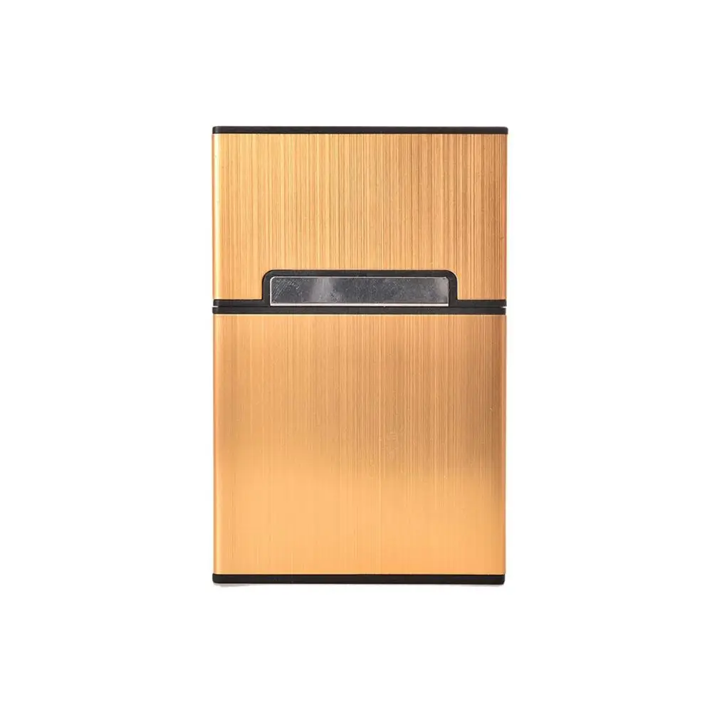 

New Aluminum Alloy Drawing Tobacco Box Light Cigarette Cigar Case Pocket Container Aluminum Tobacco Storage Holder