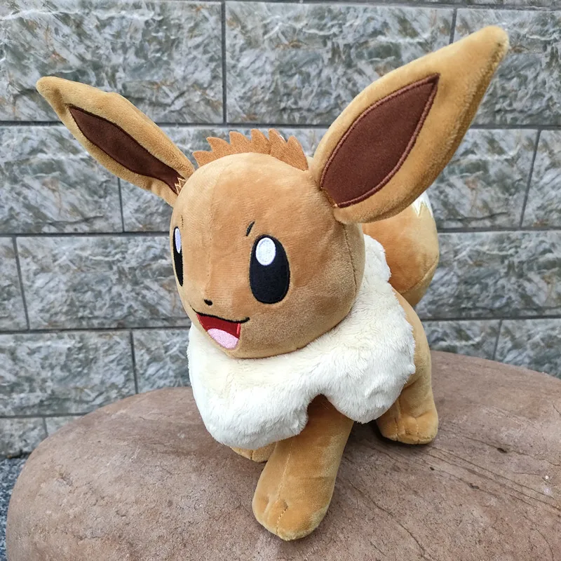 Eevee-mu&ntilde;ecos de peluche de la serie Pokemon Pikachu para ni&ntilde;os, juguetes de peluche originales de 20cm, regalos de Navidad de alta calidad-4