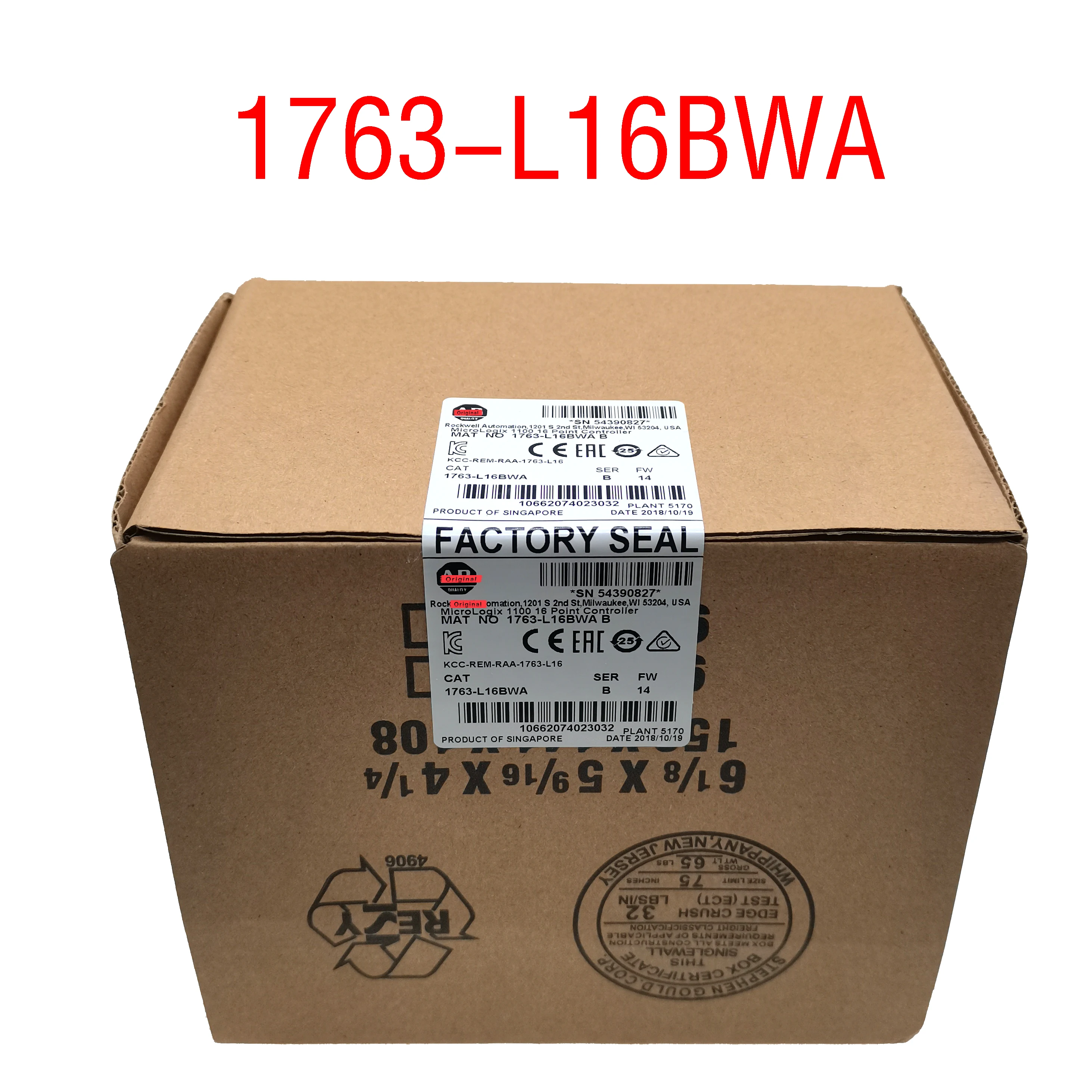 

Brand New Original 1763-L16BWA PLC 120/240V AC MicroLogix 1100 Controller