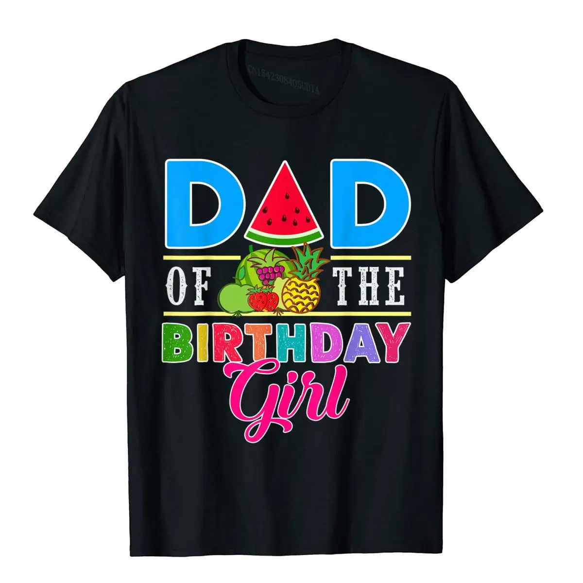 

Twotti Fruity Theme Dad Of The Birthday Sweetie Party T-Shirt Holiday T Shirts High Quality Cotton Mens Tops Tees Printed On