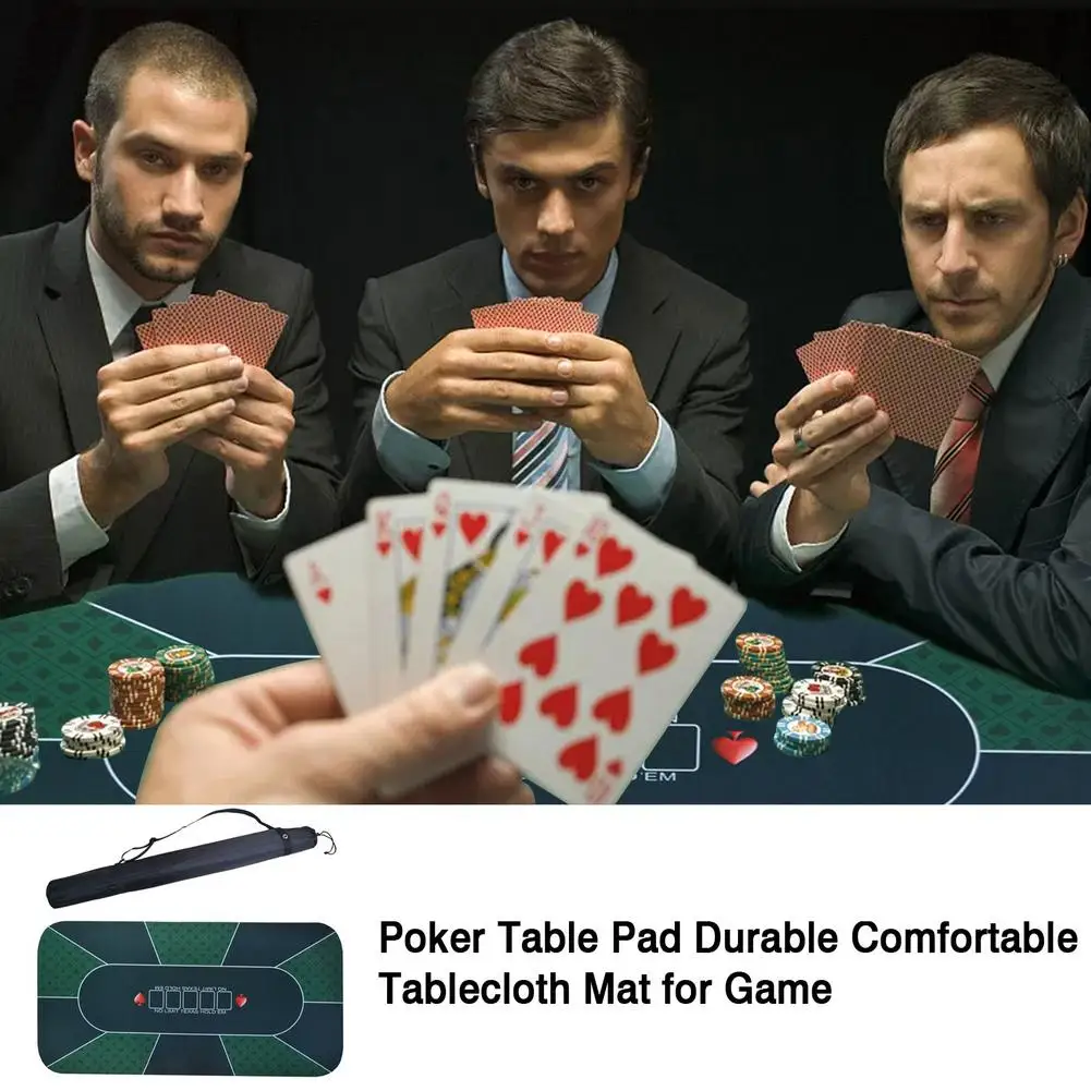 Poker Table Pad Durable Comfortable Rubber Game Tablecloth Mat With Shoulder Bag | Спорт и развлечения