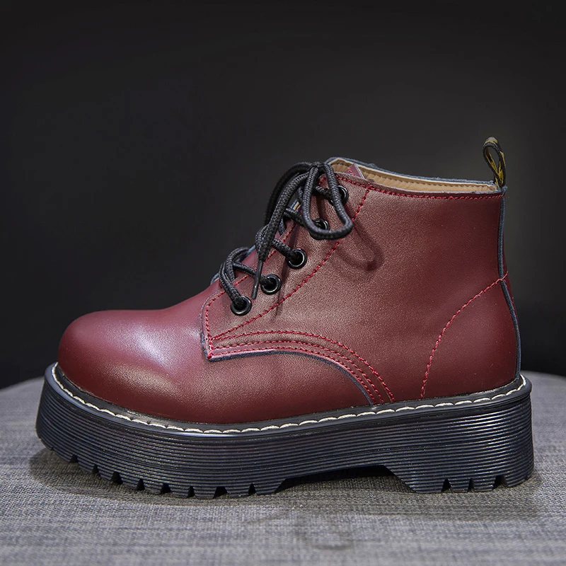 Lucyever/женские зимние ботинки с густым мехом мотоциклетные ковбойские ботильоны