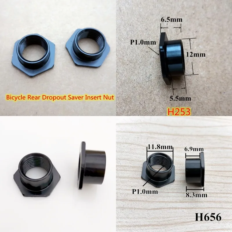 

1pc CNC Bicycle PARTS gear Dropout Saver Insert Nut Problem Solver Replace Stripped Threads carbon frame bike Frame saver Solver