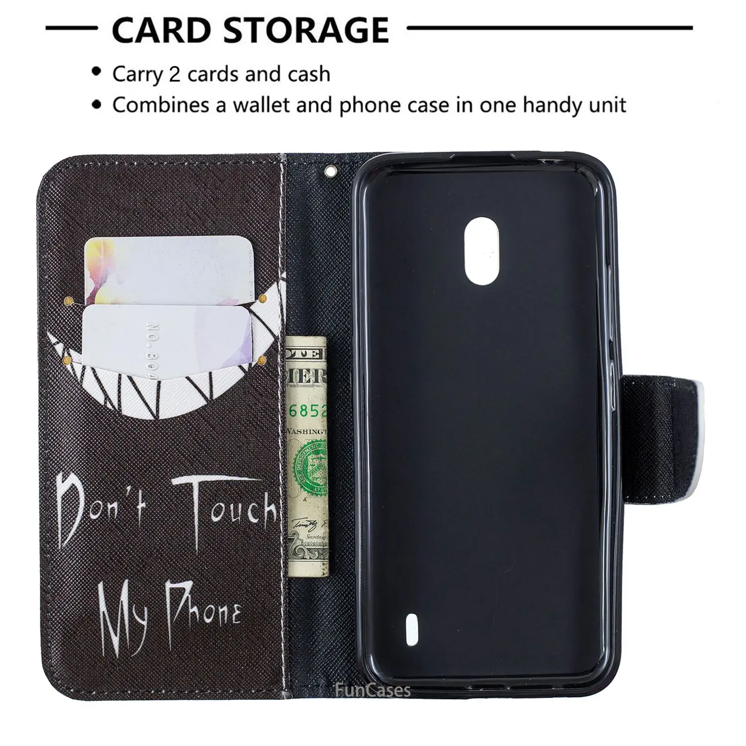 Чехол книжка с животными из искусственной кожи для телефона Nokia 2 чехол рисунком