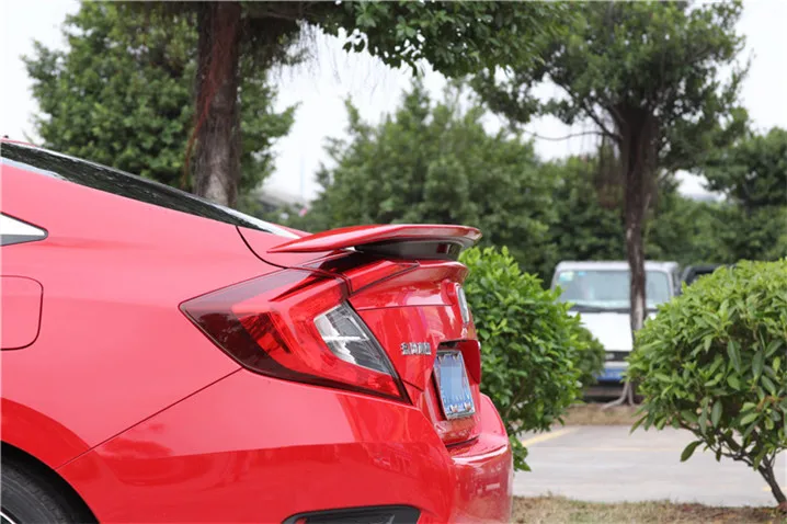 Для HONDA Civic спойлер 2016 2018 civic с светильник высокого качества ABS Материал заднее