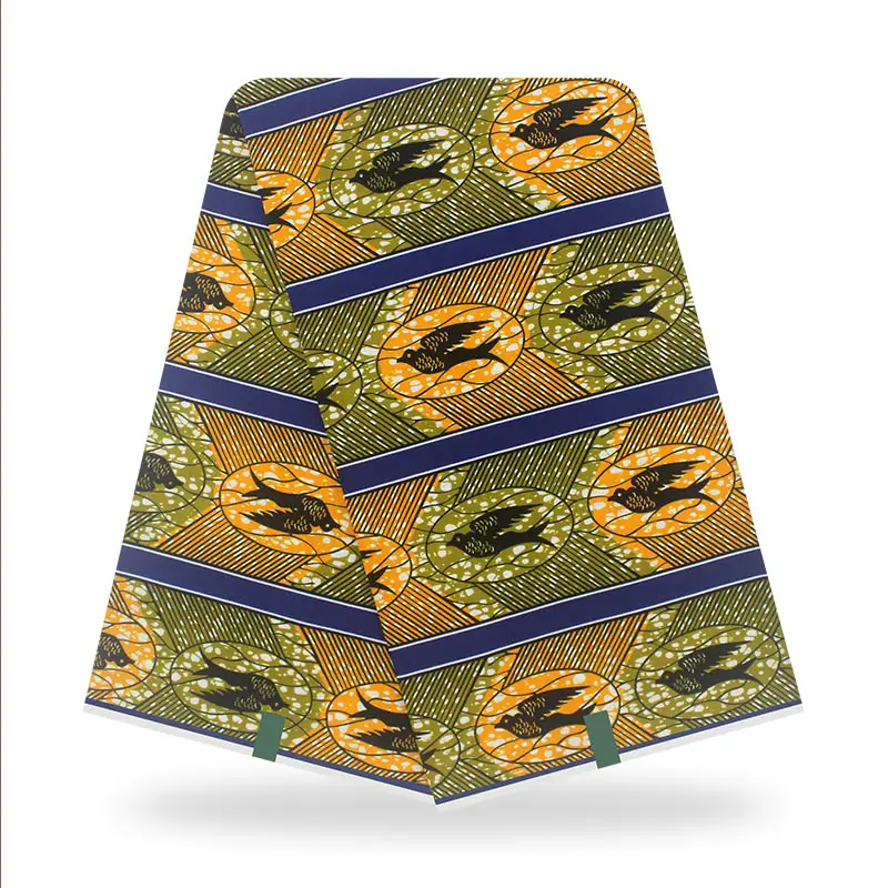 

African Wax Fabric Print 6Yard Cotton guaranteed Real wax high quality pagne wax african ankara sewing fabric for dresses