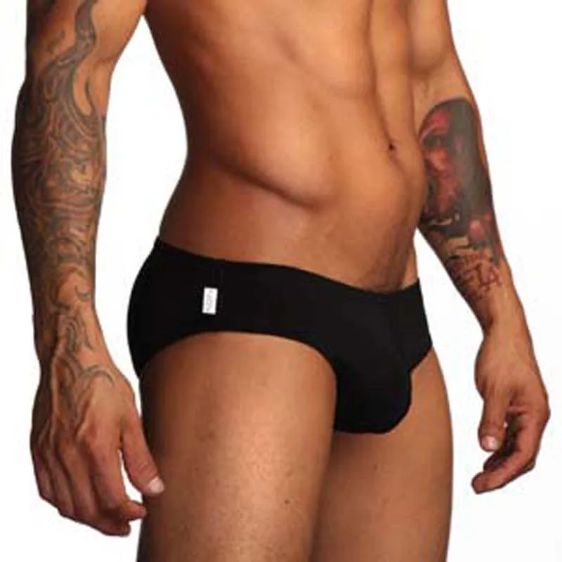 Мужские трусы сексуальные с низкой талией дышащие U выпуклые сплошной цвет