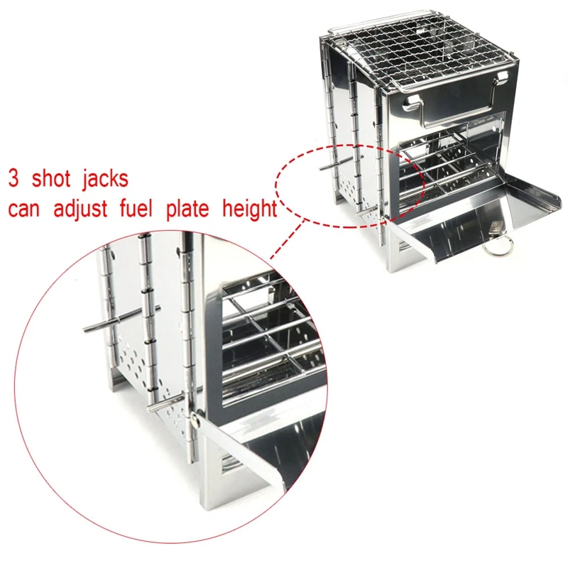 Обновленная походная дровяная плита регулируемая складная горящая для