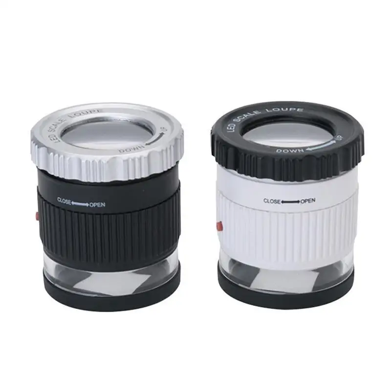 

30x Лупа с 3 светодиодными 3 УФ-лампами, оптическое стекло, лупа для идентификации штампов, лупа для чтения