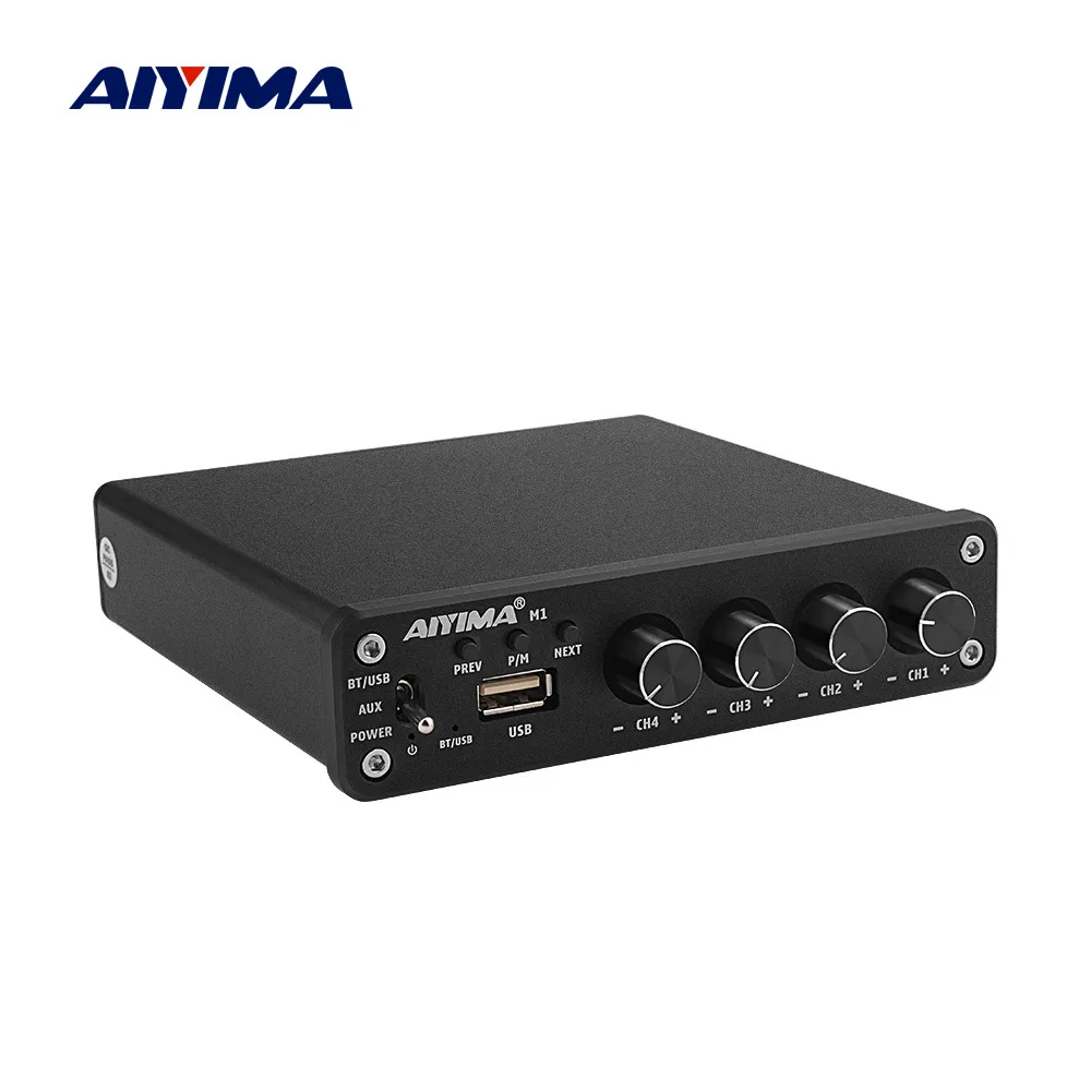 

Усилитель звука AIYIMA 5,0 BT TPA3116D2, Hi-Fi усилители 4 канала 50 Вт x 4, усилитель звука для домашнего кинотеатра, усилитель звука