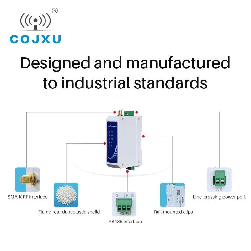 SX1262 Lora Spread Spectrum 433Mhz 470Mhz 22dBm 5Km Wireless Data Transmission Modem RS485 Interface E96-DTU(400SL22-485)