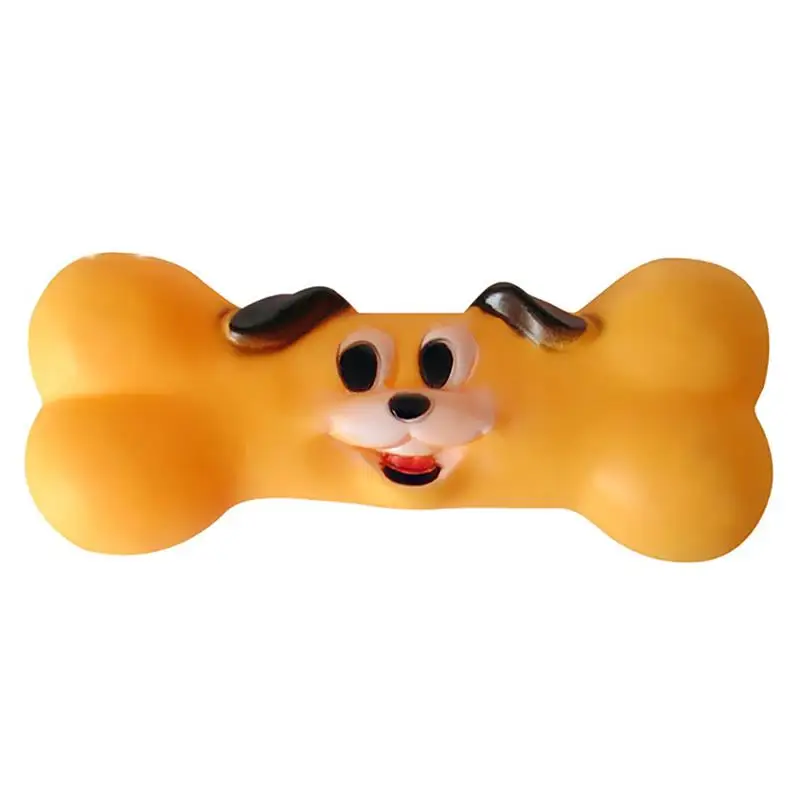 

Kapmore 1pc Creative Dog Chew Bone Toy Bite Resistant Puppy Squeaky Bone Dog Interactive Toy Pet Supplies Pet Accessories