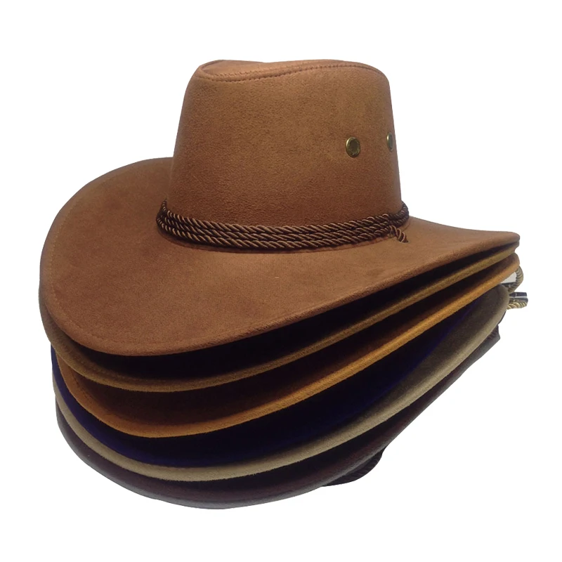Классические мужские ковбойские шляпы с большими полями винтажные для улицы