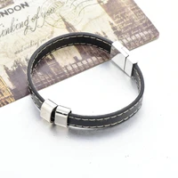 toucheart retro national magnetic clasp braceletsbangles for men women black braided leather jewelry chain bracelets sbr190186