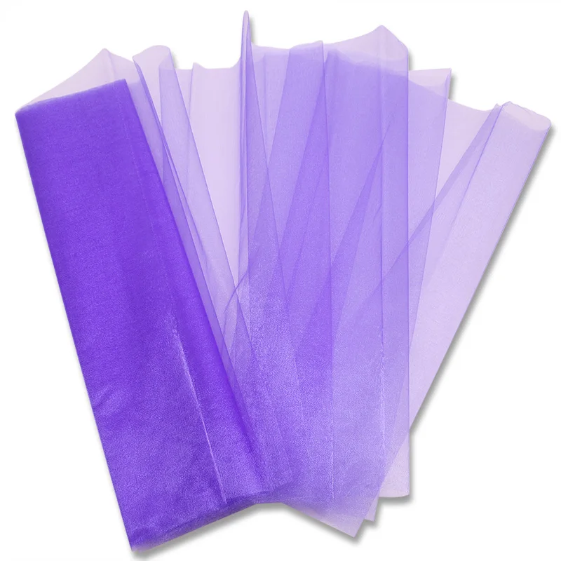Purple 5 м/10 м 48 см тюль рулон ткань Катушка Туту прозрачный кристалл органза тюль для дома свадебное украшение для душа ребенка DIY рубашка ремесло - Цвет: Purple