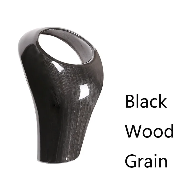 Black Wood Grain 5 стилей ABS автомобиля переключения передач головная отделка наклейка для Mercedes Benz C Class W204 E W212 GLK X204 CLS W218 A G класс - Название цвета: Black Wood Grain
