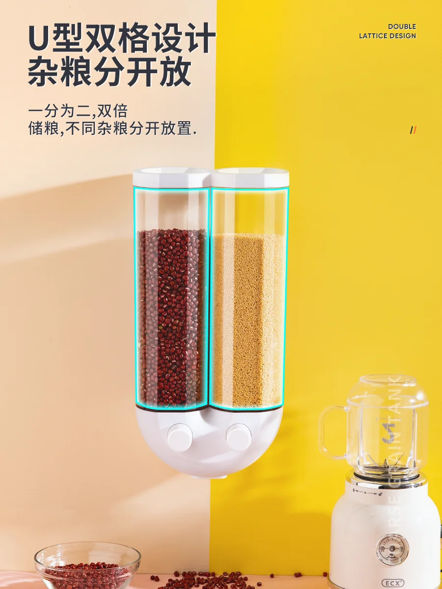 

Kitchen Creative Storage Jars Plastic Cereal Dispenser Spice Storage Jars Airtight Container Rangement Household Items DF50SNG