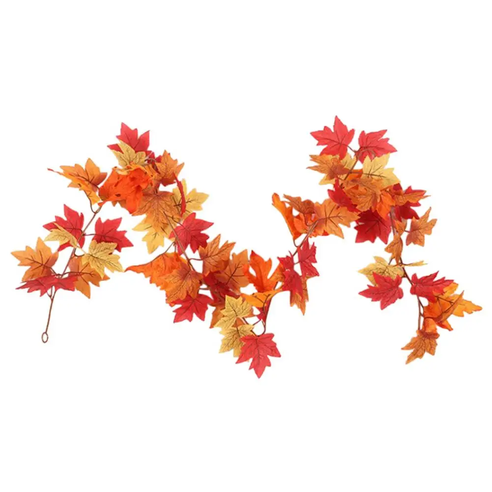 

Гирлянда из кленовых листьев на День Благодарения, Искусственный лист, искусственная фотография, Рождественский сад для свадебной вечерин...