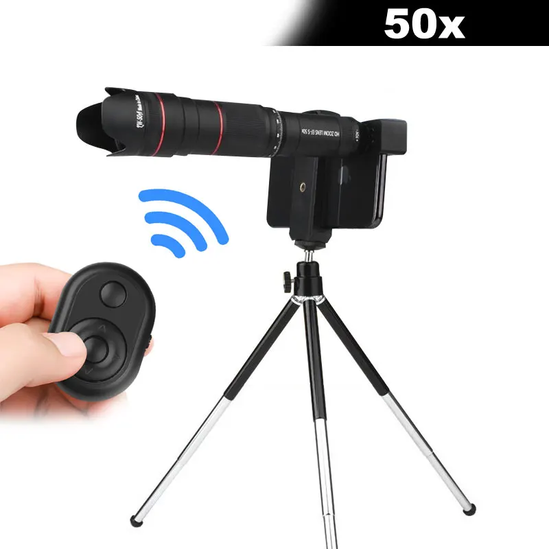 Оптический зум объектив 4K HD 50X телеобъектив мобильный телескоп для iPhone 11