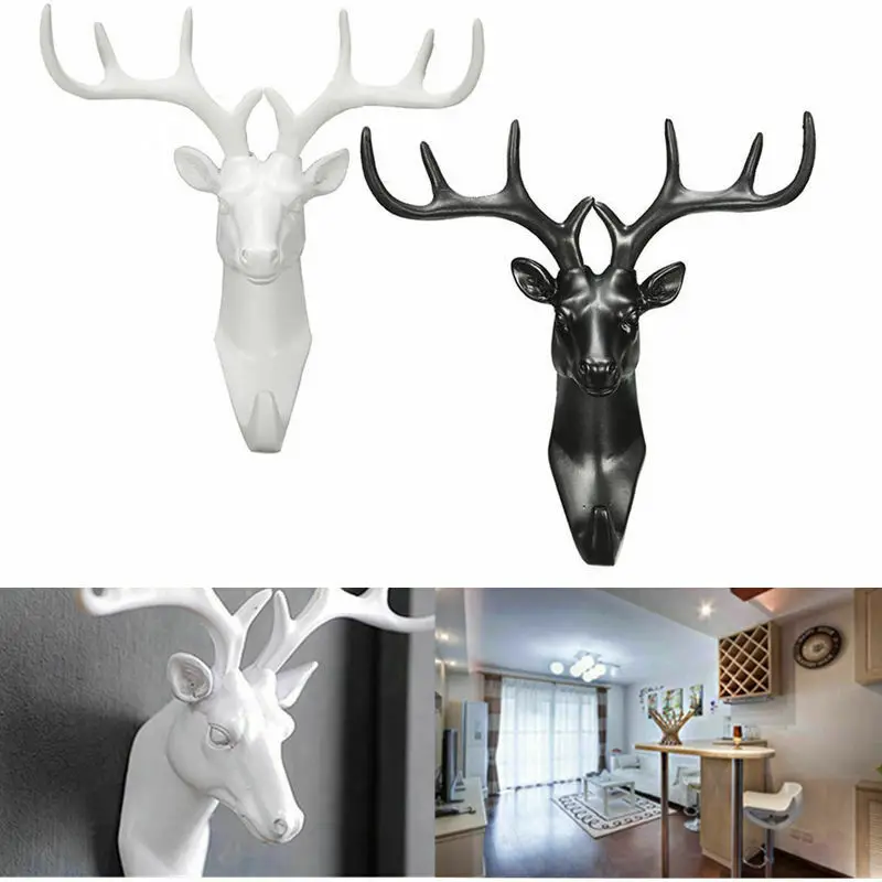 

Vintage hook animal head wardrobe wall door hat hook coat hook antler decoration
