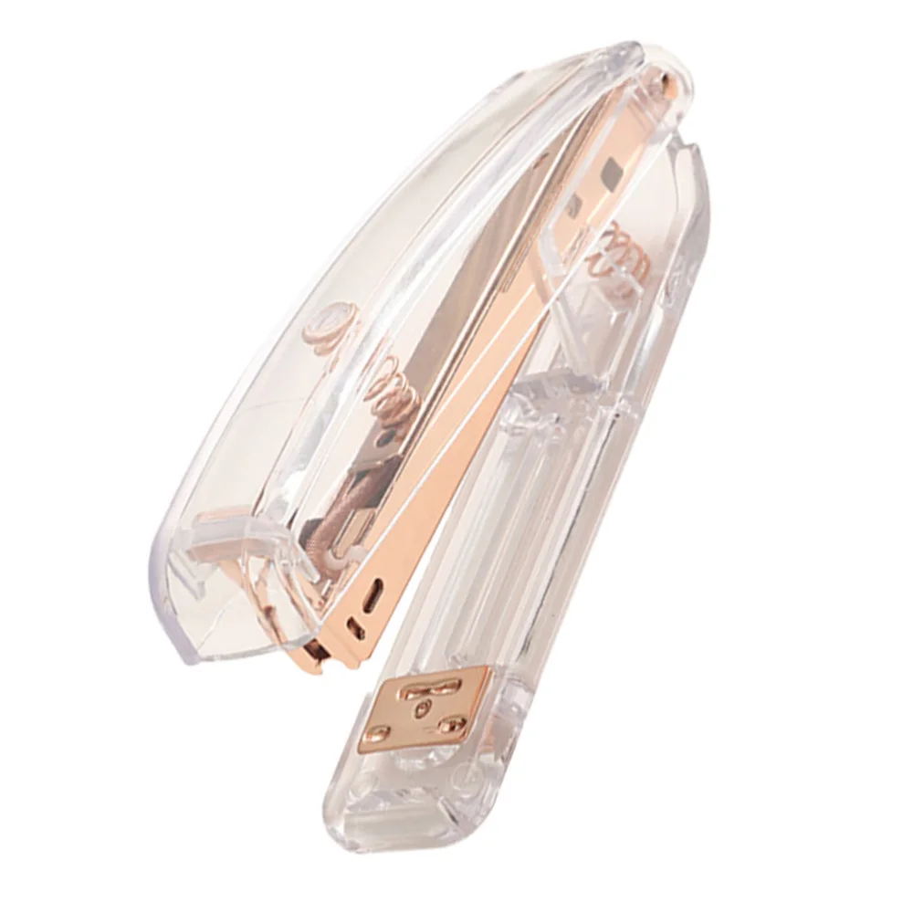 

1Pc Transparent Stapler Practical School Stapler Paper Binding Machine Stapling Tool