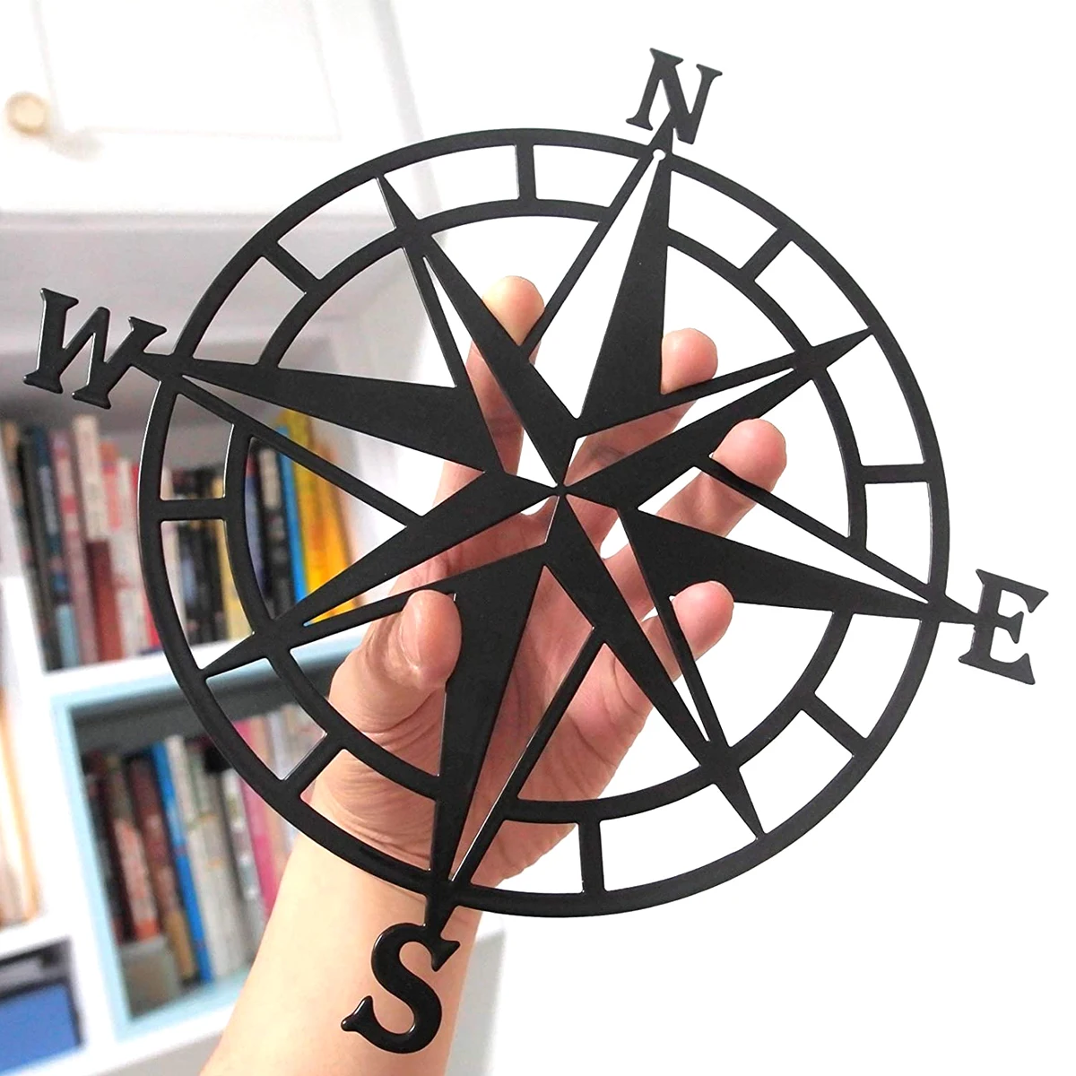 

11 Inch Creative Metal Decoration Nautical Compass Wall Decoration Living Room Bedroom Office Porch Garden Terrace Decor