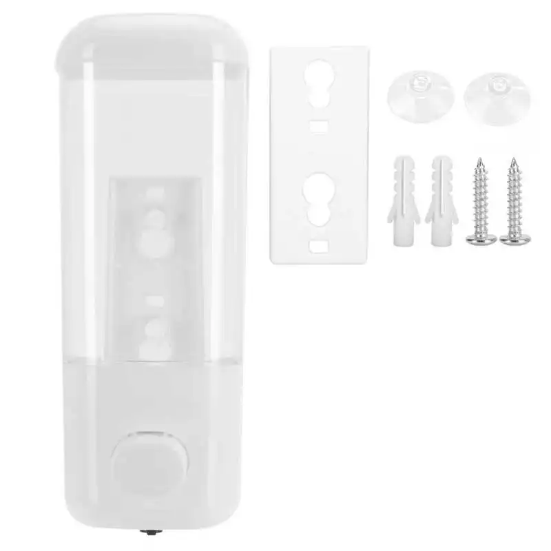 

Wall Mounted Dispenser 500ml Soap Dispenser Shampoo Shower Gel Liquid Soap Container Bottle for Kitchen Bathroom